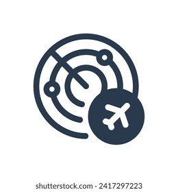 Air Traffic Control Vector Icon Illustration