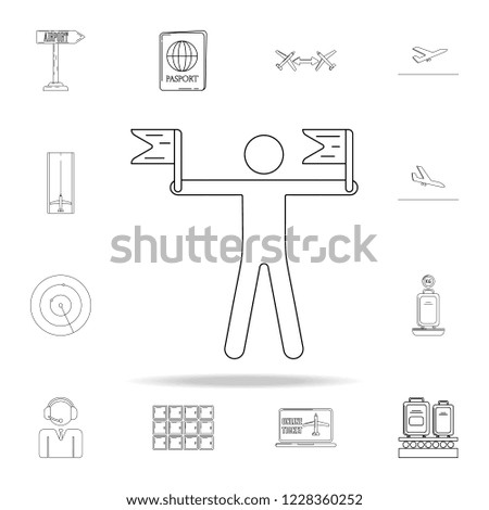 air traffic controller icon. Airport icons universal set for web and mobile