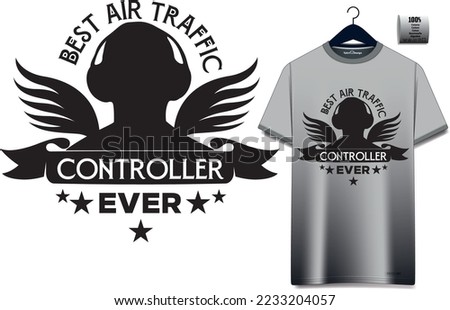 air traffic controller tee tshirt vector design aviation airport atc atco in operation