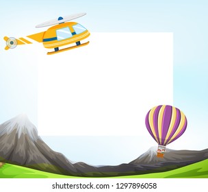 Air transport blank template illustration