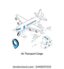 Air Transport Cargo isometric stock illustration. Eps 10 File stock illustration.