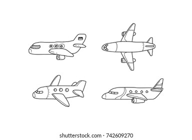 Aeroplane Drawing Stock Vectors, Images & Vector Art | Shutterstock