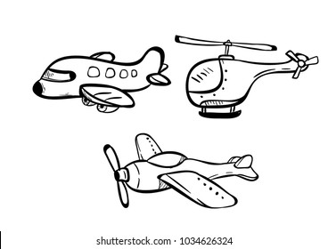 air transport doodle drawing icon vector 