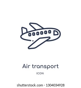 air transport icon from transport outline collection. Thin line air transport icon isolated on white background.