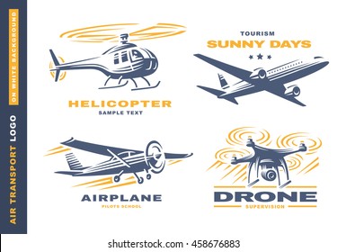 Air transport Logo illustration on white background