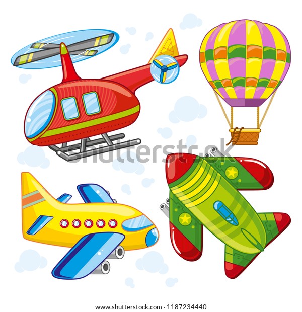 Air Transport Sky Flies Stock Vector (Royalty Free) 1187234440 ...