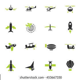 air transport web icons for user interface design