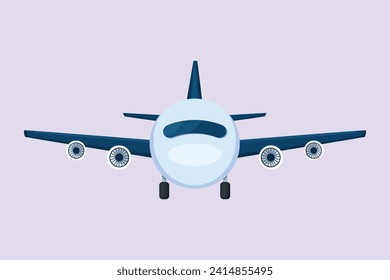 Air transportation concept Colored flat vector illustration isolated.