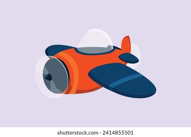 Air transportation concept Colored flat vector illustration isolated.