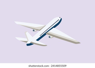 Concepto de transporte aéreo Ilustración del vector plano coloreado aislado.