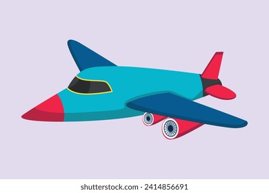 Air transportation concept Colored flat vector illustration isolated.