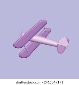Air transportation concept . Realistic 3d object cartoon style. Vector colorful illustration. 