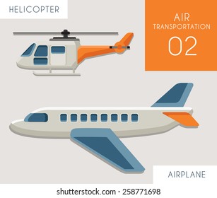 Air Transportation Flat Vector 02