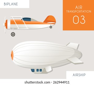 Air Transportation Flat Vector 03