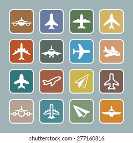Air transportation icons