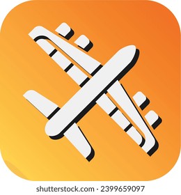 Icono De Fondo Del Gradiente De Glifo Del Vector De Transporte Aéreo Para Uso Personal Y Comercial.
