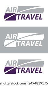 Air Travel Abstract Logo Vector Art Expression with a Diagonally Moving Stroke Indicating Air Plane Movement