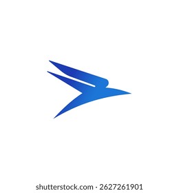 air travel agency logo, bird shape transport, logistics symbol icon, minimalist