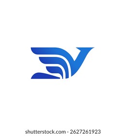 air travel agency logo, shpe of exoic bird for symbol transport, logistics symbol icon