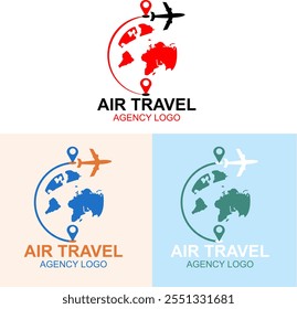  air travel and airline company logo vector design