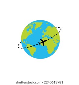 Air Travel Around the World Illustration