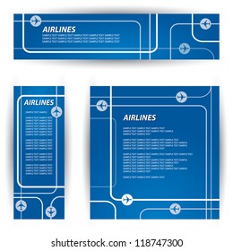 Air travel banners - vector illustration
