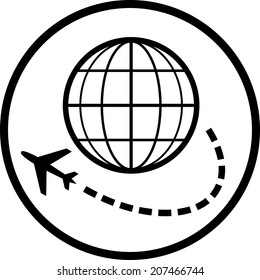 Air travel destination vector icon