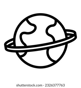 Air travel icon outline vector. World globe. Earth tour