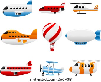 air travel icons - vector