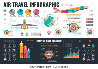 Air travel infographic with airplane,graphics,icons and
templates elements
