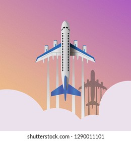 Air travel infographics template. Eps10 vector illustration