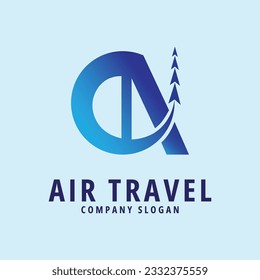 air travel line art design logo illustration icon