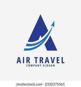 air travel line art design logo illustration icon