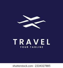 air travel line art design logo illustration icon