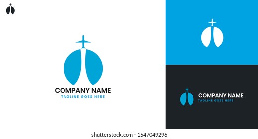Air Travel logo - All elements on this template are editable with vector software, suitable for Airplane or Travel  Business / Agencies.
