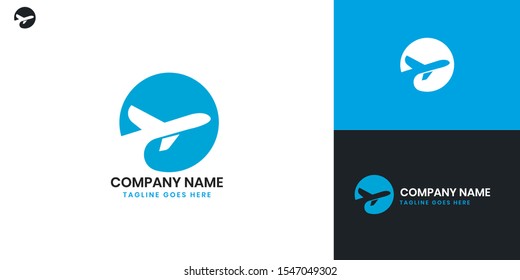 Air Travel logo - All elements on this template are editable with vector software, suitable for Airplane or Travel  Business / Agencies.