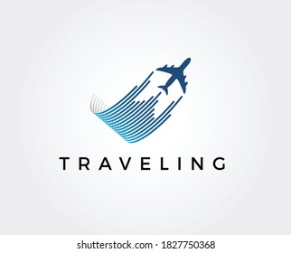 Air travel logo template. Travel logo. Pin logo. 