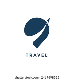 Air travel logo template. Travel. Pin. Location on map logo concept. Plane icon. Plane. Plane vector. Airplane. Airplane icon. Airplane vector.