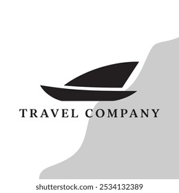 Air travel logo template. Travel logo.  river logo concept.  Plane vector. Landscape logo. Airplane icon. Airplane vector