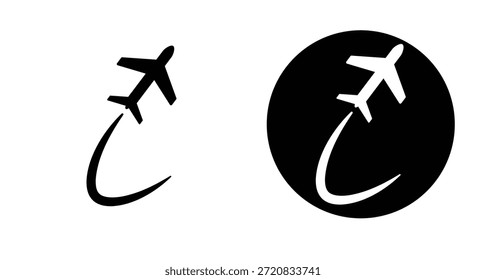 Vector de ilustración de ruta de viaje aéreo.
