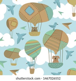 Air travel pattern seamless design graphic