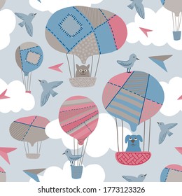 Patrón de viaje aéreo: diseño sin fisuras. Serie textil y de papel de decoración