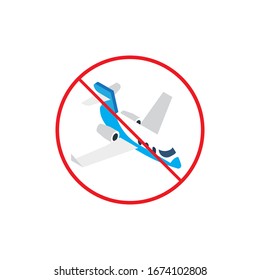 Air travel is prohibited. vector graphics and design