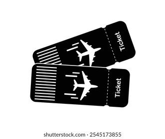 Air travel ticket icon set. flight ticket and travel. vacation and trip symbols. isolated vector images for tourism design. air. aircraft. airplane. flight. ticket. 