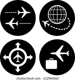 Air travel vector icons