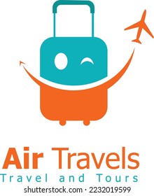 Air Travels logo or travel bag concept vector