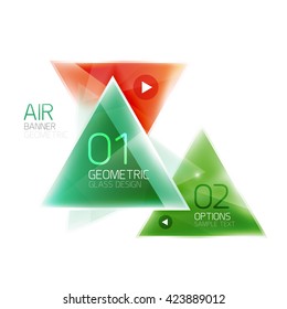 Air triangle abstract background. 3d geometric vector template