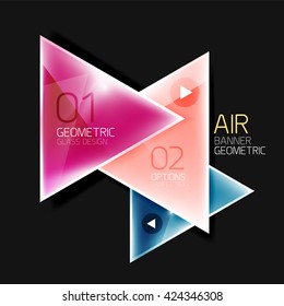 Air triangle abstract background. 3d geometric vector template