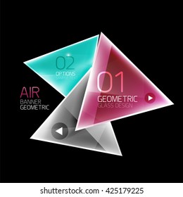 Air triangle abstract background. 3d geometric vector template