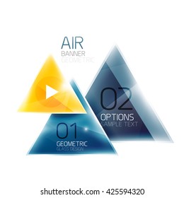 Air triangle abstract background. 3d geometric vector template